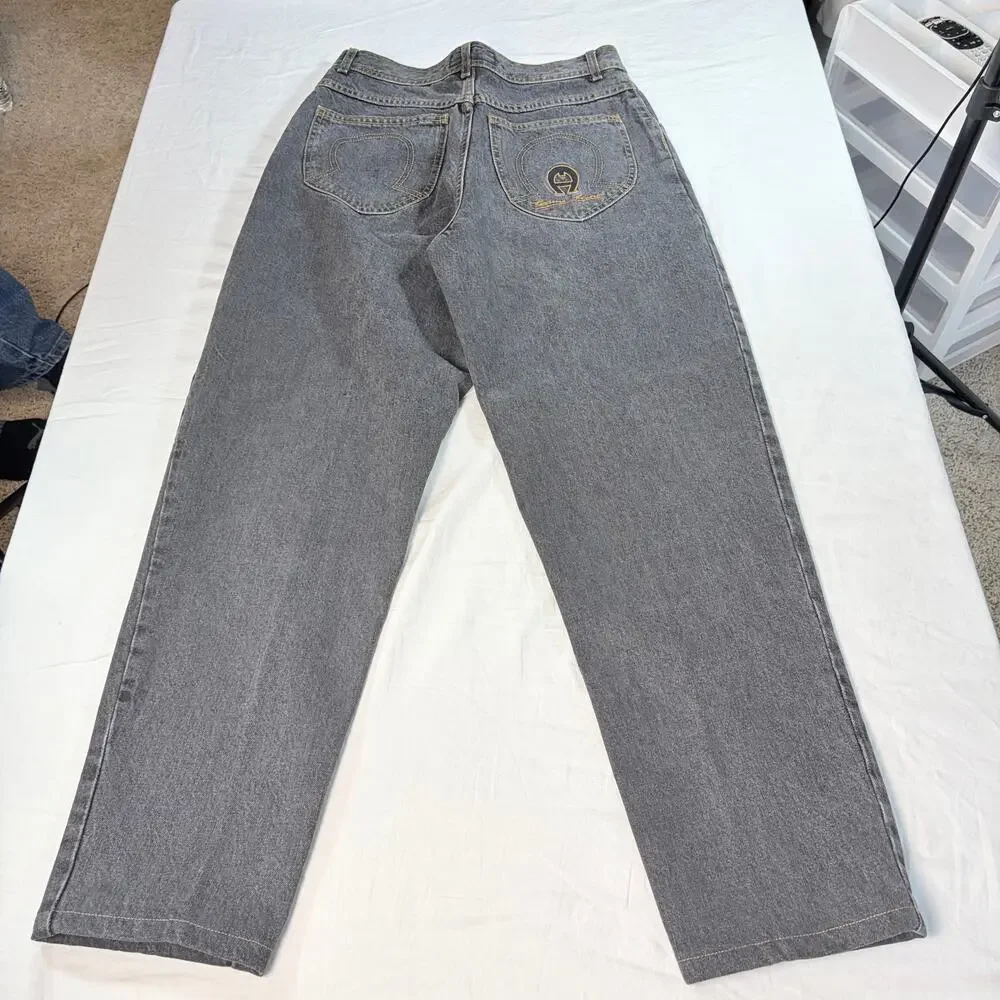 VTG Etienne Aigner womens washed black straight leg jeans. denim. Size 8.